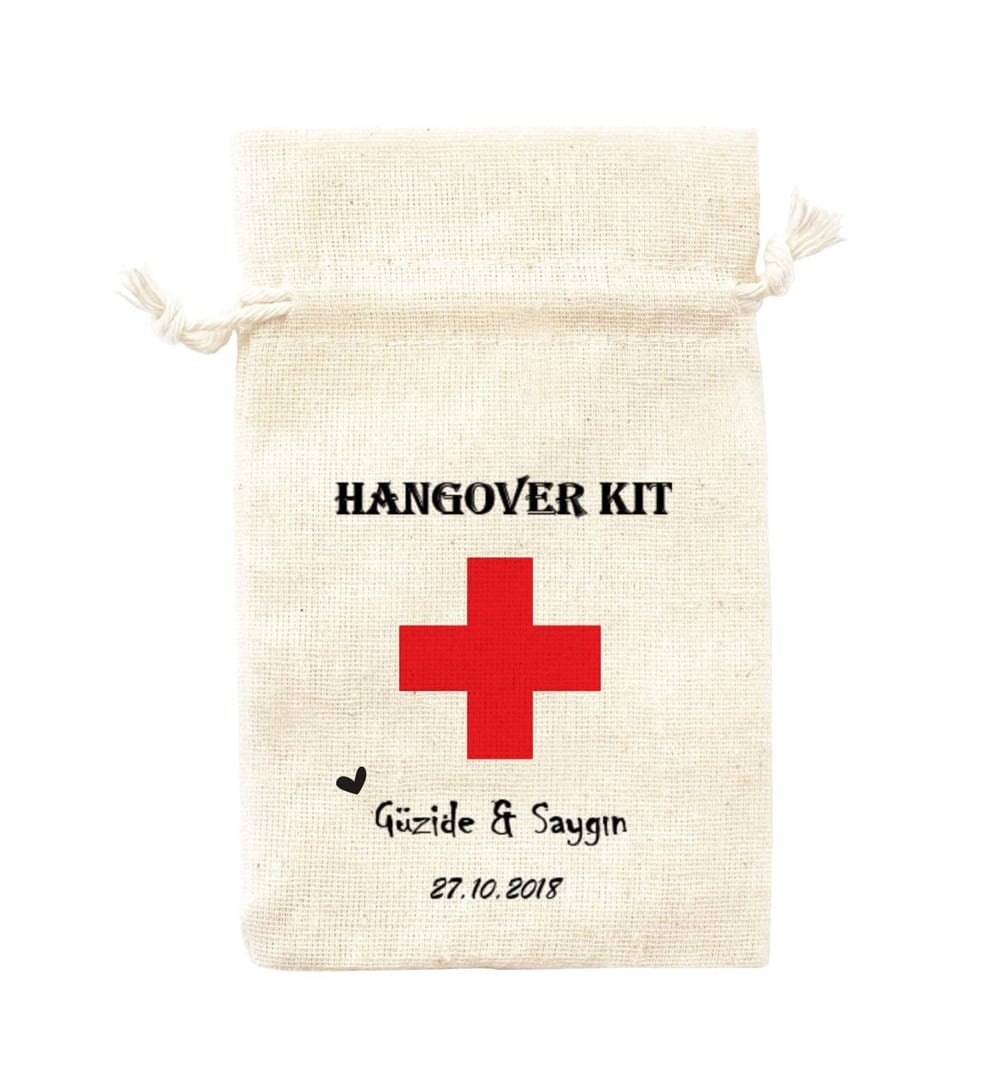 Baskılı Kese Hangover Kit İlk Yardım