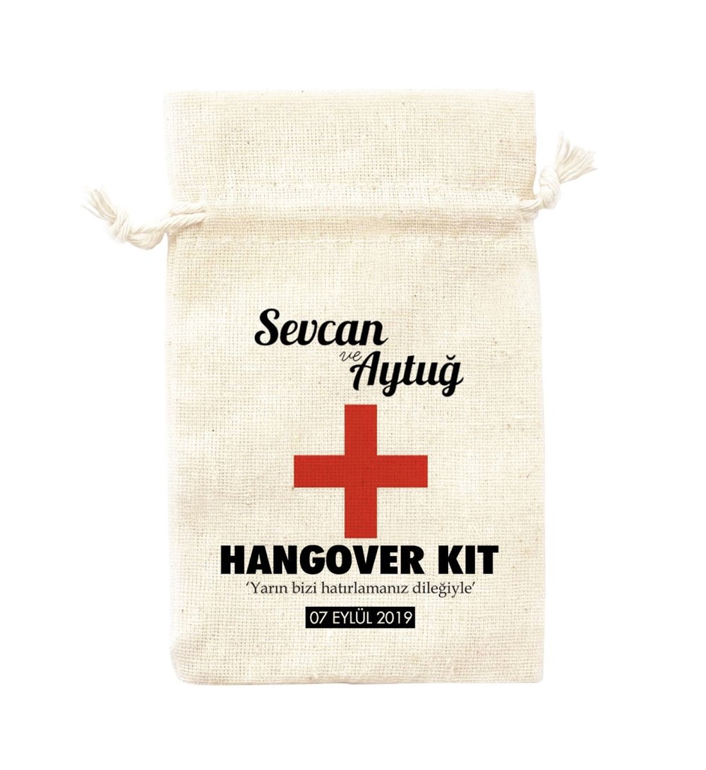 Baskılı Kese Hangover Kit Yarın Bizi Hatırlamanız Dileğiyle