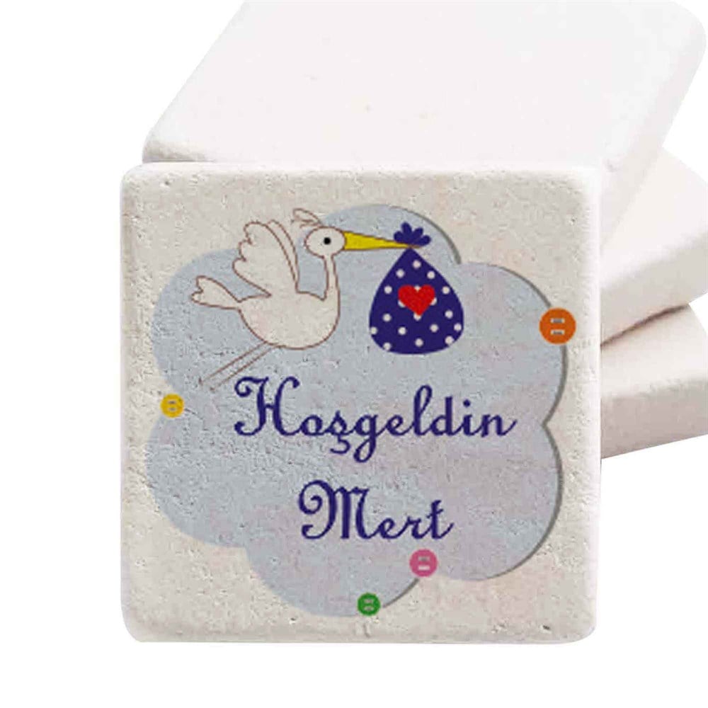 Bebek Şekeri Doğal Taş Magnet Banyo Yapan Mutlu Bebek