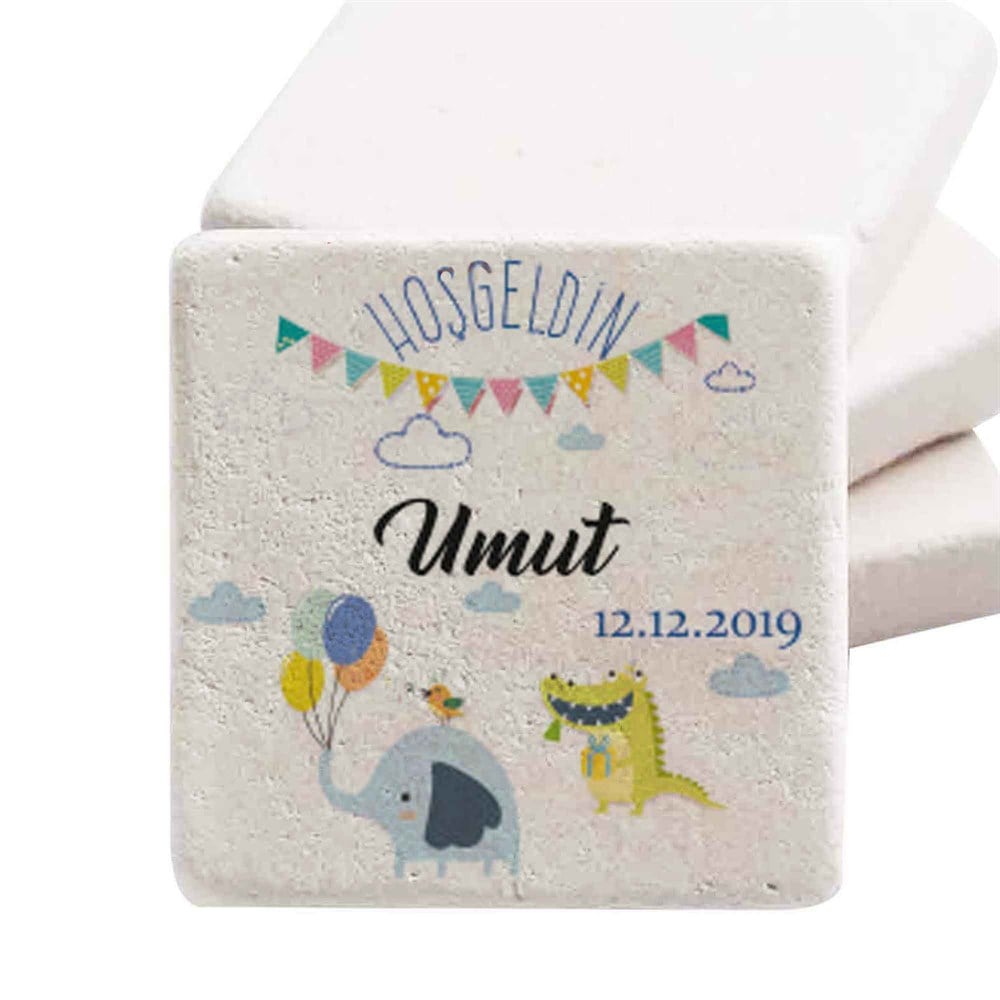 Bebek Şekeri Doğal Taş Magnet Çiçekler Ve Taç
