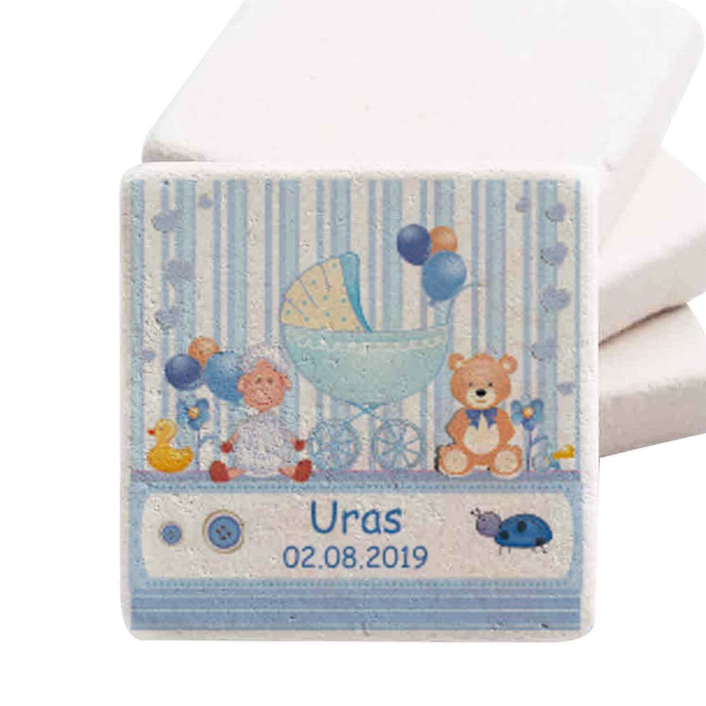 Bebek Şekeri Doğal Taş Magnet Leyleğin Gagasında Ki Bebek