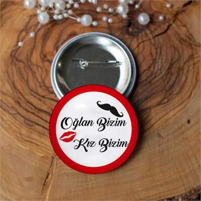 Bekarlığa Veda Partisi Rozet Oğlan Bizim Kızım Bizim
