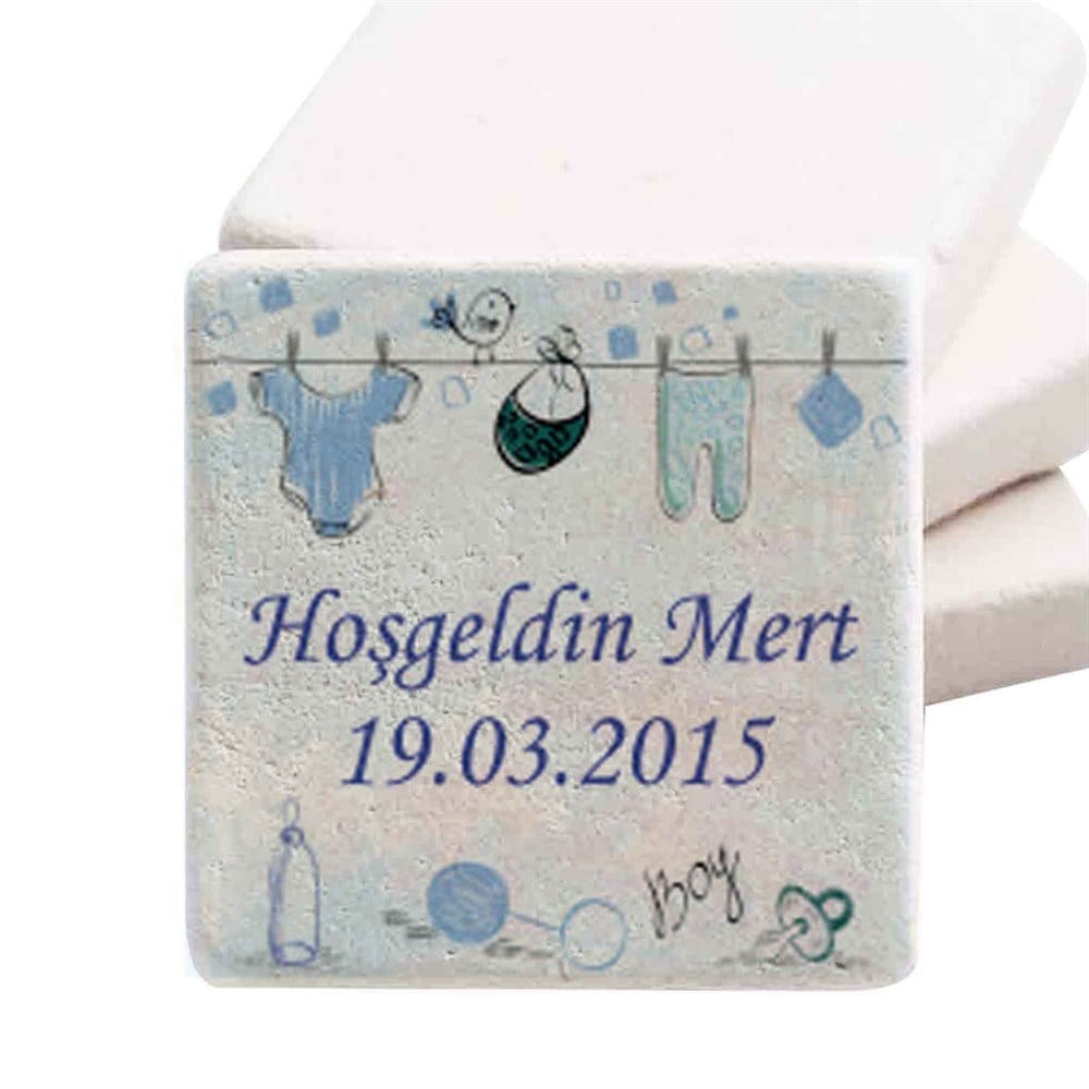 İkiz Bebek Şekeri Doğal Taş Magnet Ay Ve Uçuşan Melekler