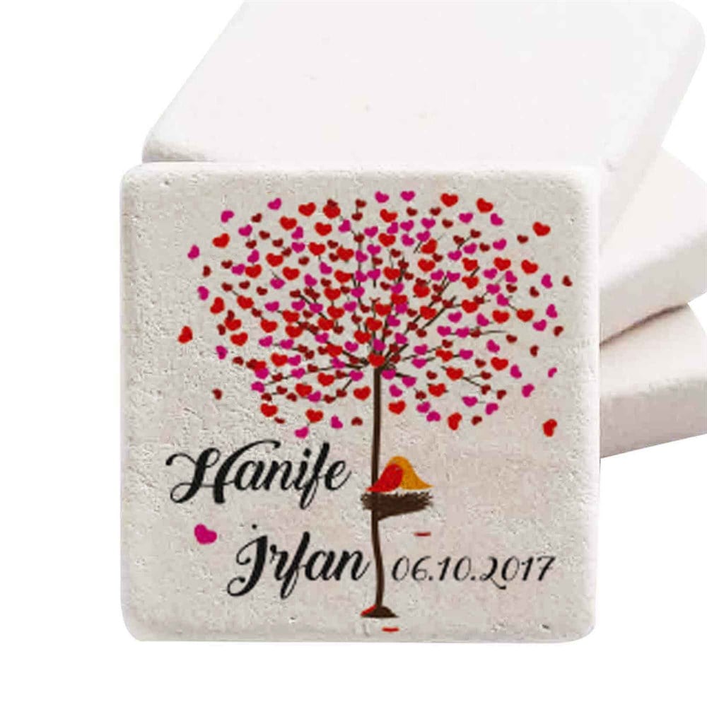 İsim Baskılı Doğal Taş Magnet Gelin Bahçesi