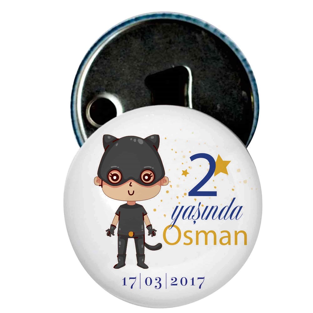 İsim Baskılı Doğum Günü Magnet Kapak Açacak Batman
