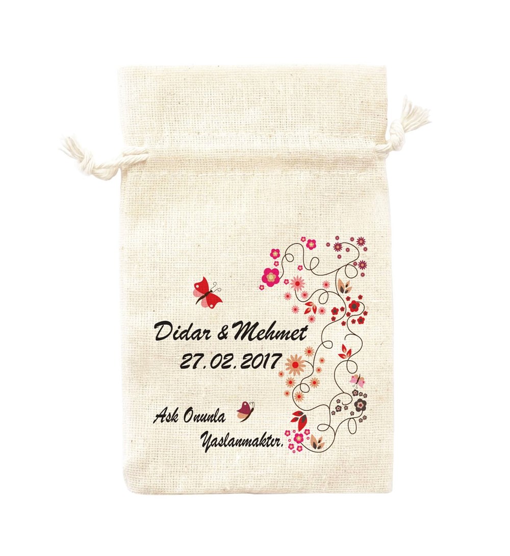 İsim Baskılı Kese Gül Bahçesi