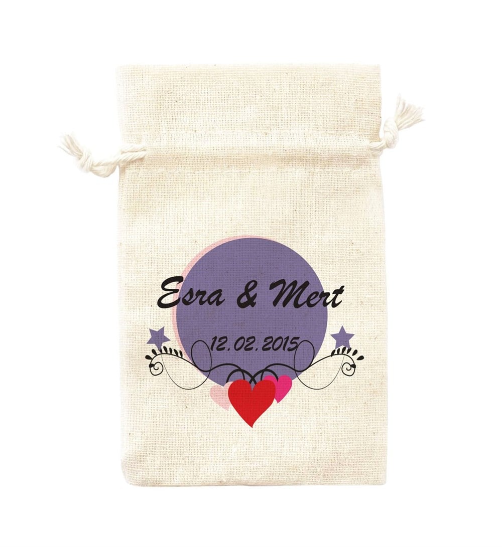 İsim Baskılı Kese Just Married