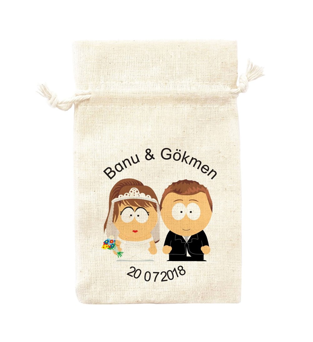 Nikah Şekeri Lavanta Kesesi Kişiye Özel İsim Baskılı South Park