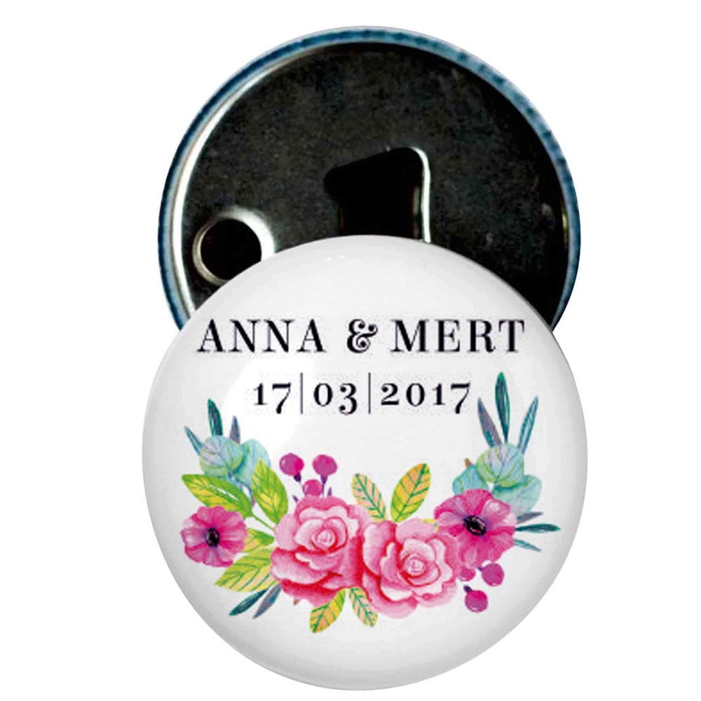 Nikah Şekeri Magnet Kapak Açacak Çiçek Demeti