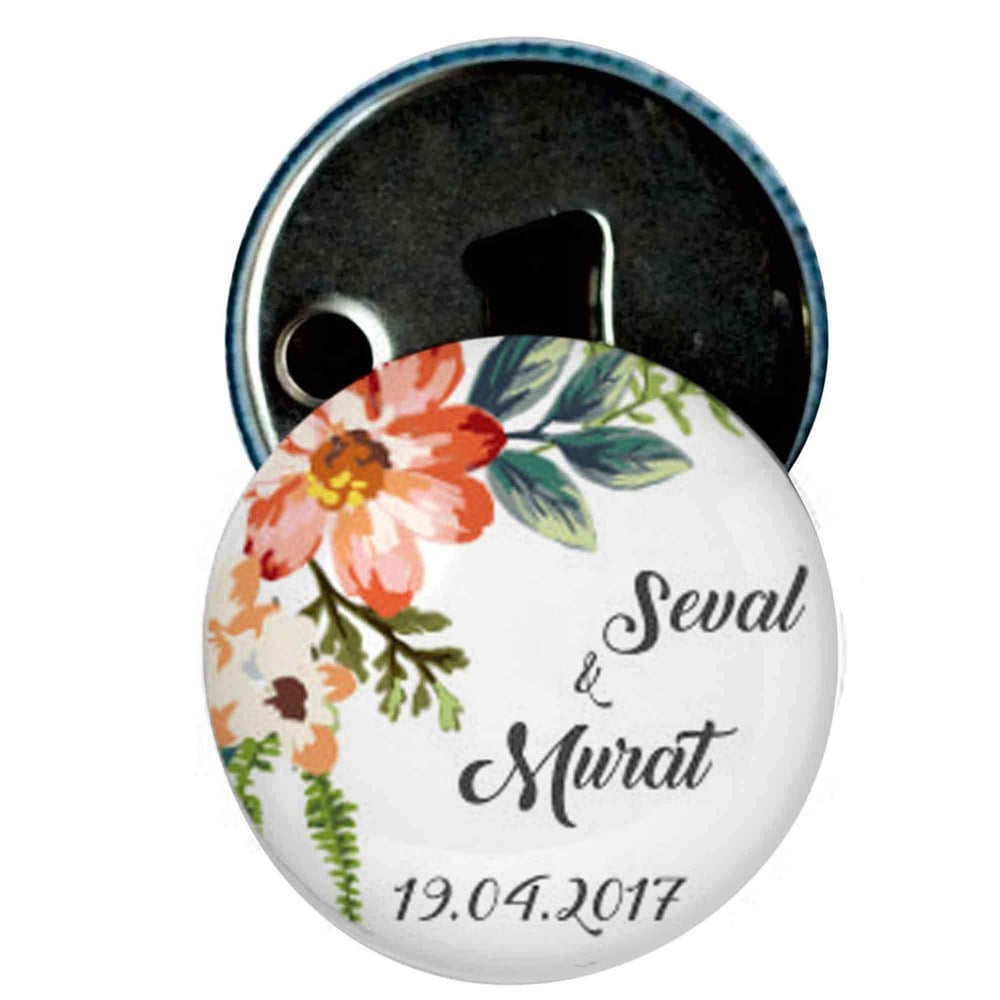 Nikah Şekeri Magnet Kapak Açacak Çiçekler