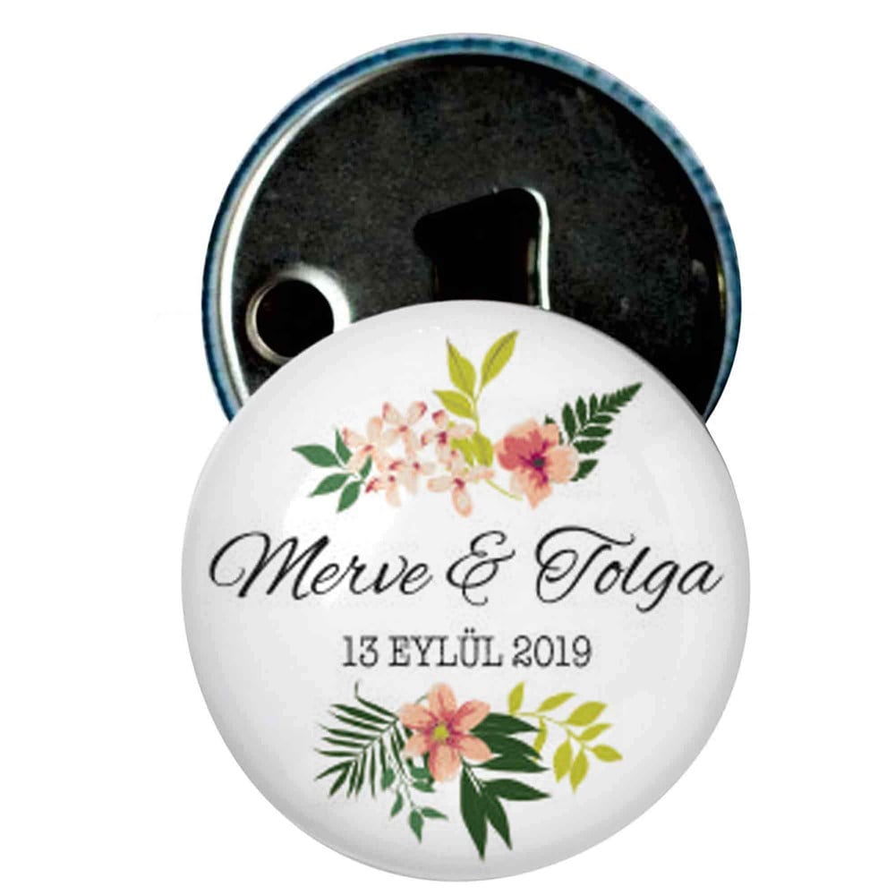 Nikah Şekeri Magnet Kapak Açacak Gelin Çiçekleri