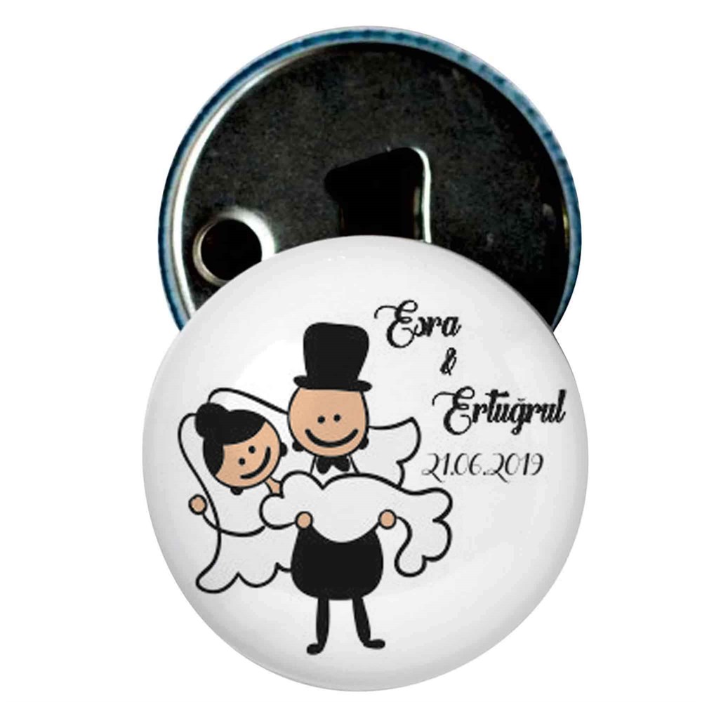 Nikah Şekeri Magnet Kapak Açacak Gelin Damat