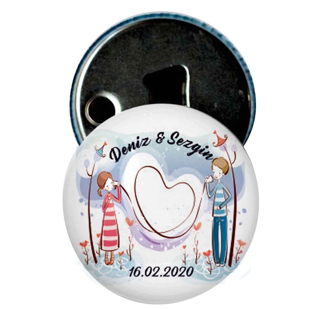 Nikah Şekeri Magnet Kapak Açacak Mesafeli Aşk
