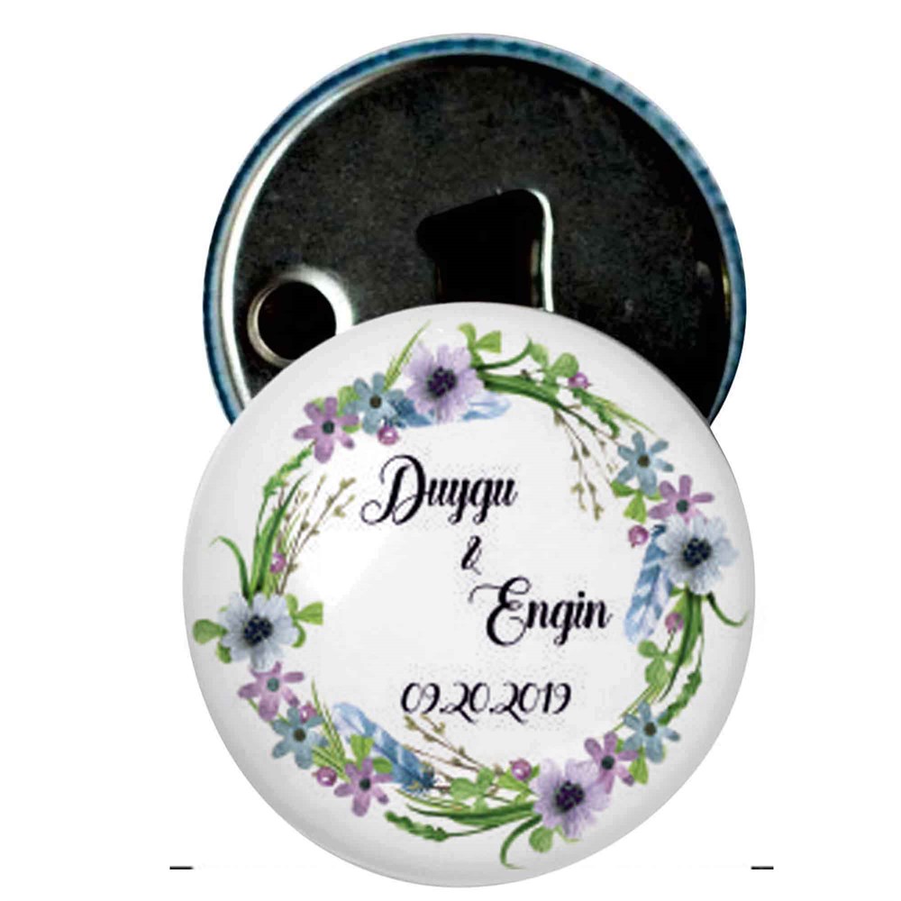 Nikah Şekeri Magnet Kapak Açacak Mor Menekşeler
