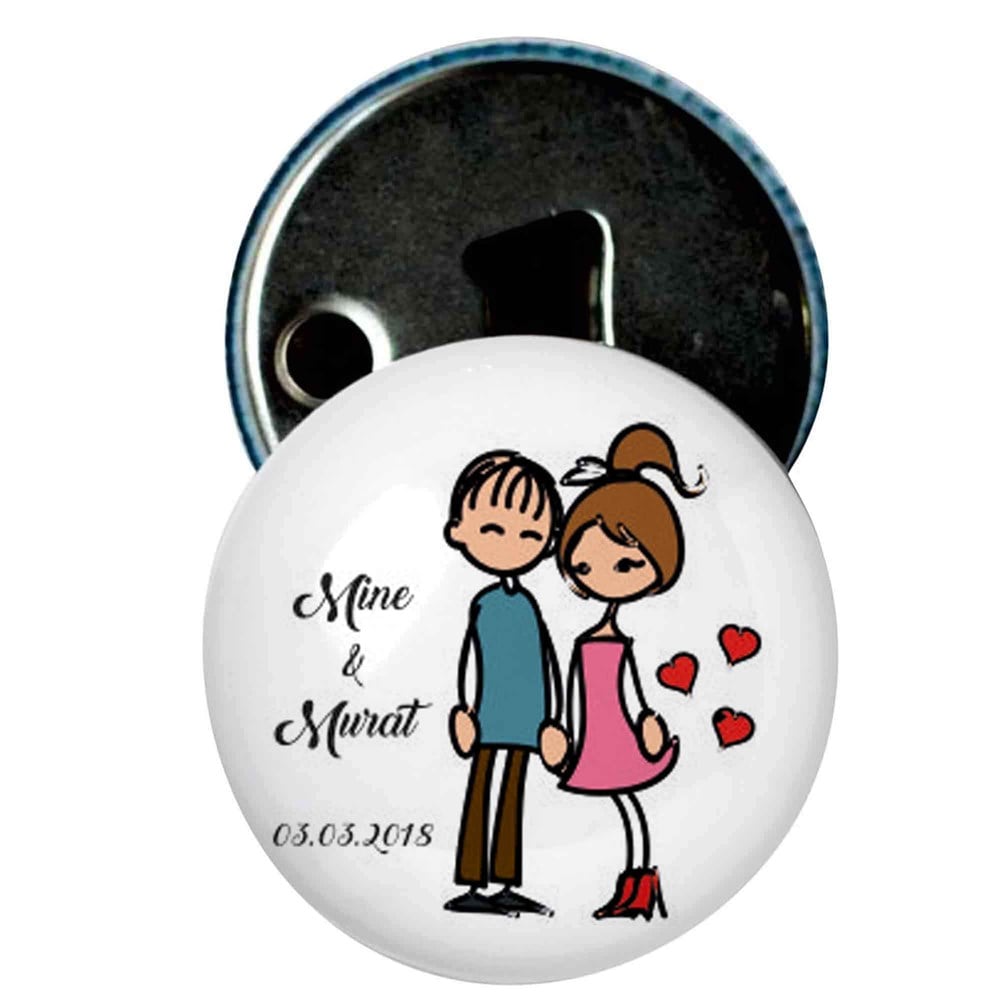 Nikah Şekeri Magnet Kapak Açacak Nişanlanıyoruz 