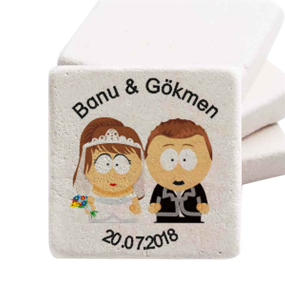 Taş Magnet Nikah Şekeri Nişan Hediyelik South Park