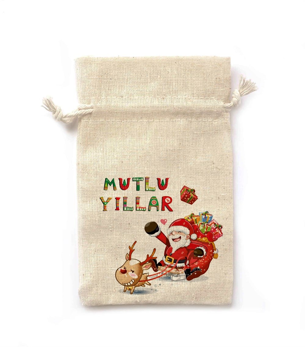 Yılbaşı Hediyesi Lavanta Kesesi Baskılı Kese 
