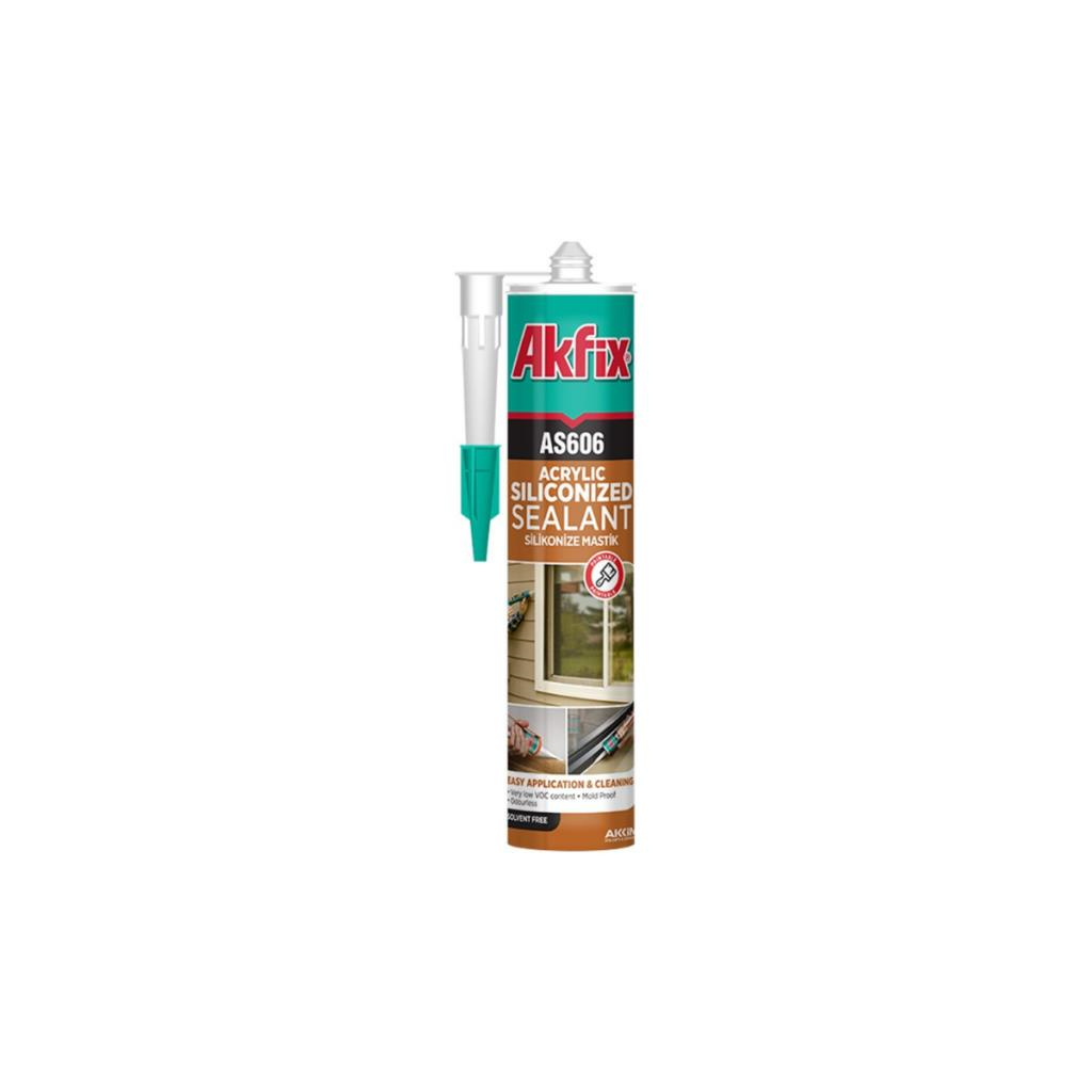 Endüstriyel YapıştırıcılarAKFİXAKFİX AA016 Silikonize Akrilik Mastik 500gr Gri