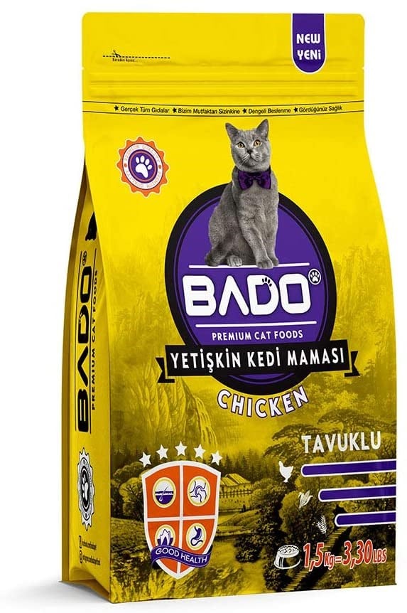 Kedi MamasıBadoBado Tavuklu Yetişkin Kedi Maması 1.5 KG 