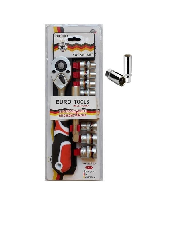 İş AnahtarlarıEuro ToolsEuro Tools 11+1 Parça Cırcırlı Lokma Takımı 1/2