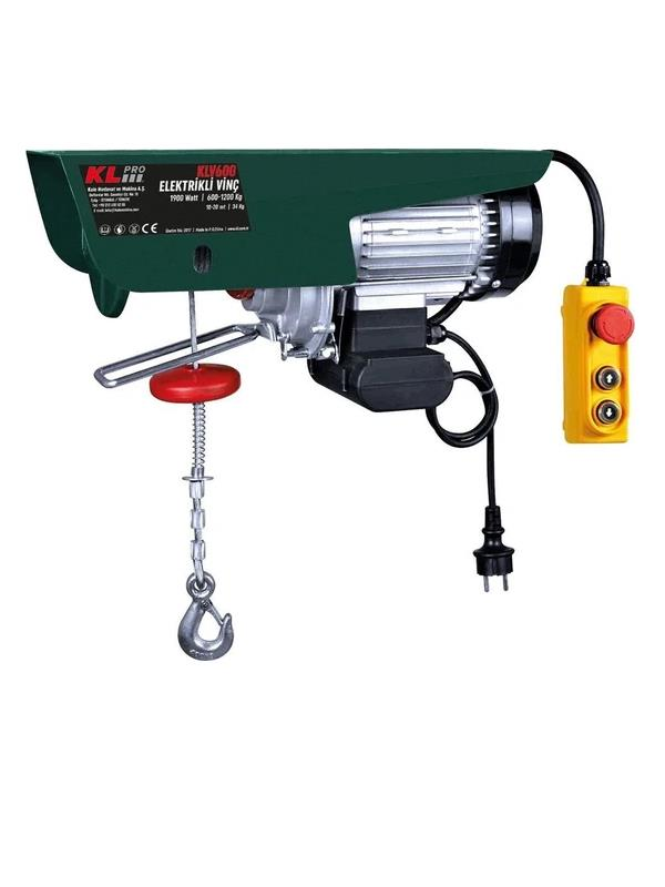 Vinç & CalaskaKLPROKlpro KLV600 1800Watt 600/1200Kg Elektrikli Vinç