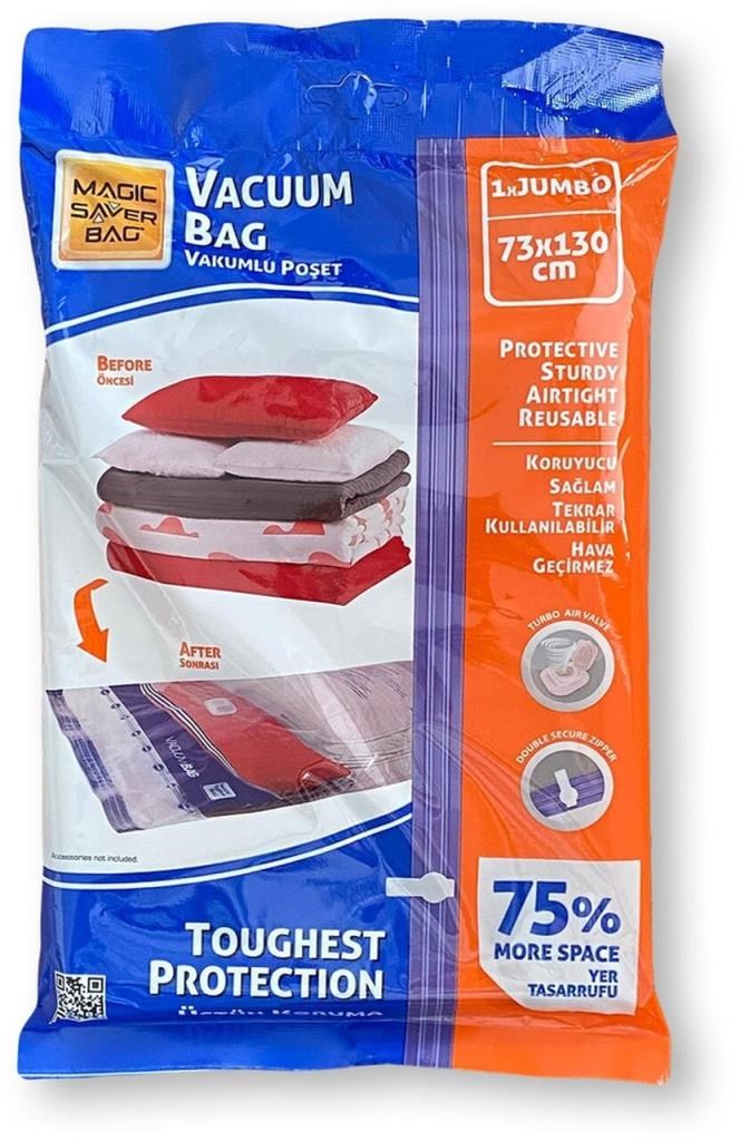 Ev GereçleriMagic Saver BagMagic Saver Bag Vakumlu Hurç Poşet Tekli 73x130 Cm Jumbo