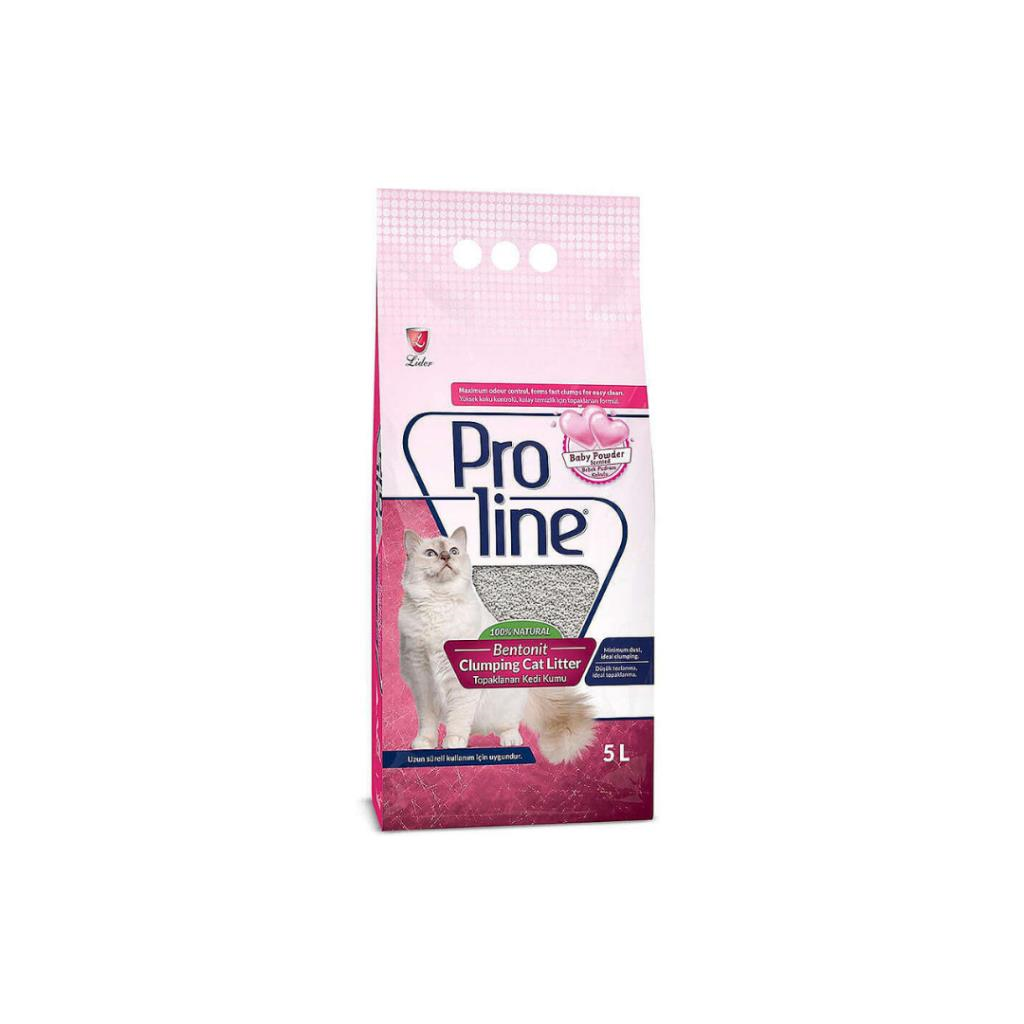 Kedi KumuProlineProline Bebek Pudrası Kokulu Bentonit Kedi Kumu 5 Lt