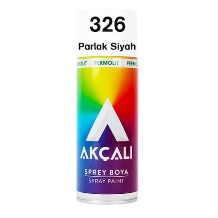 Sprey BoyaAkçalıAkçalı 326 Sprey Boya Parlak Siyah 400ml