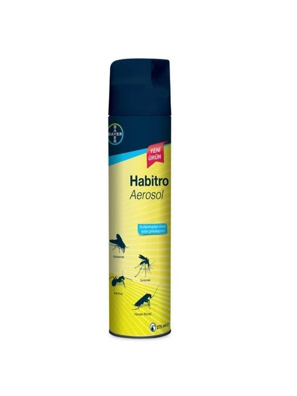 Haşere KovucularBayerBayer Habitro Aerosol Sivrisinek Karasinek Haşereye Karşı Etkili Böcek Ilacı Sprey 275 ml