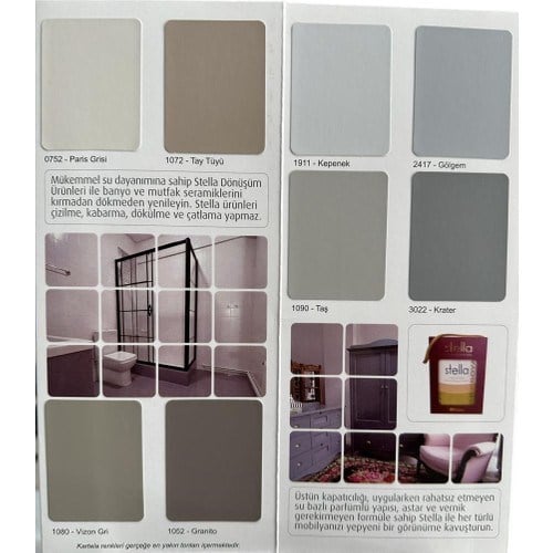  İç Cephe Duvar & Tavan BoyalarıStellaBianca Stella Antrasit 1 Lt