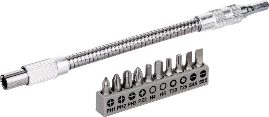 Zımpara & Uç ÇeşitleriBOSCHBosch 10 Parça Vidalama Ucu Seti + Uzatma Adaptörü 200mm