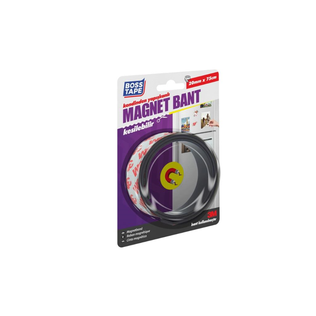 Yapıştırıcı ve BantlarBoss TapeBoss Tape Özel Bant Magnet Bant 20 Mm X 75 Cm