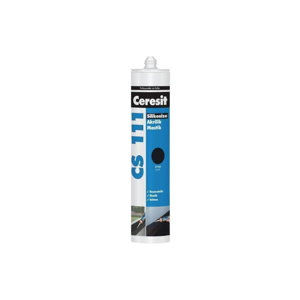 Endüstriyel YapıştırıcılarCeresitCeresit CS 111 Akrilik Mastik Siyah 280 ml