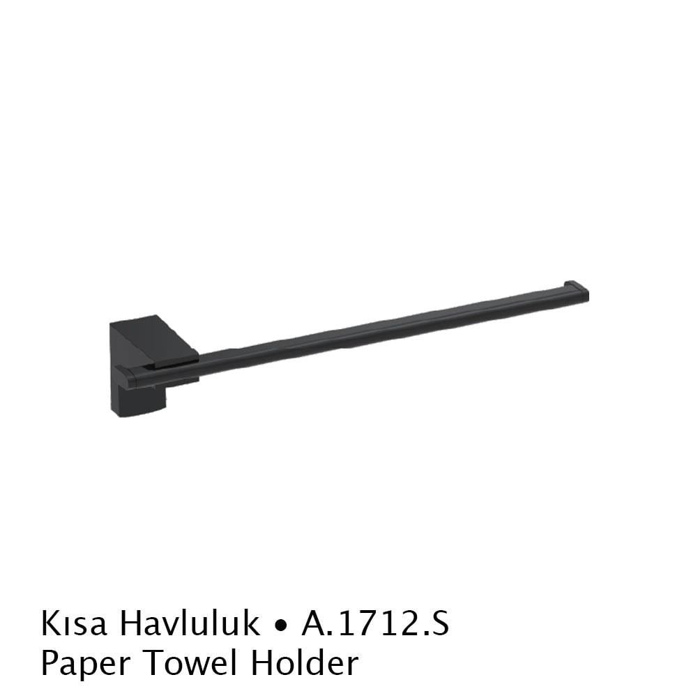 Banyo AksesuarDuxxaDuxxa Deppot F1 Mat Siyah Kısa Havluluk A.1712.S