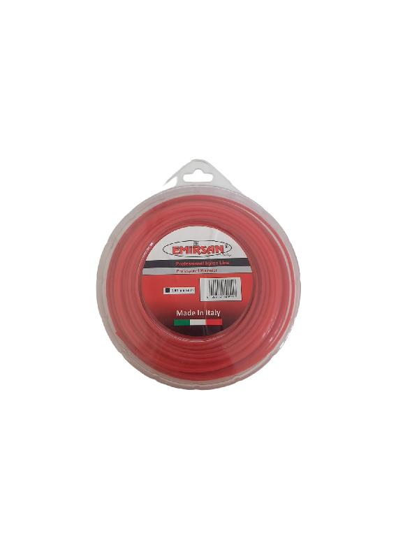 Tırpan Makinesi AksesuarlarıEmirsanEmirsan 4 Köşe Tırpan Misinası 3,30 mm 50 mt Kırmızı