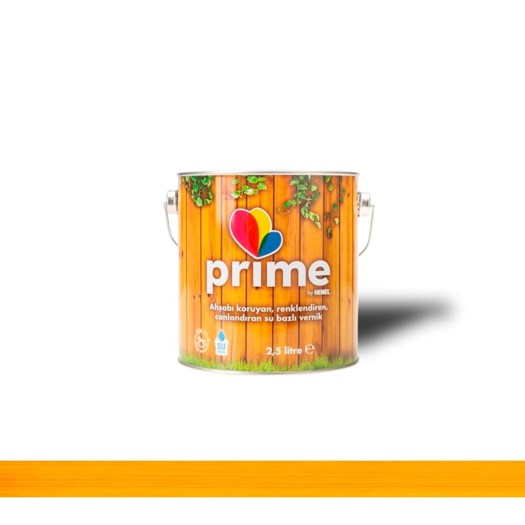 Cila & Vernik HEMELHemel Prime Su Bazlı Renkli Ahşap Vernik - 2,5 Lt Naturel
