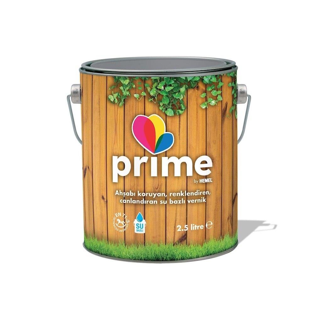 Cila & Vernik HEMELHemel Prime Su Bazlı Renkli Ahşap Vernik Bal 2,5 Lt
