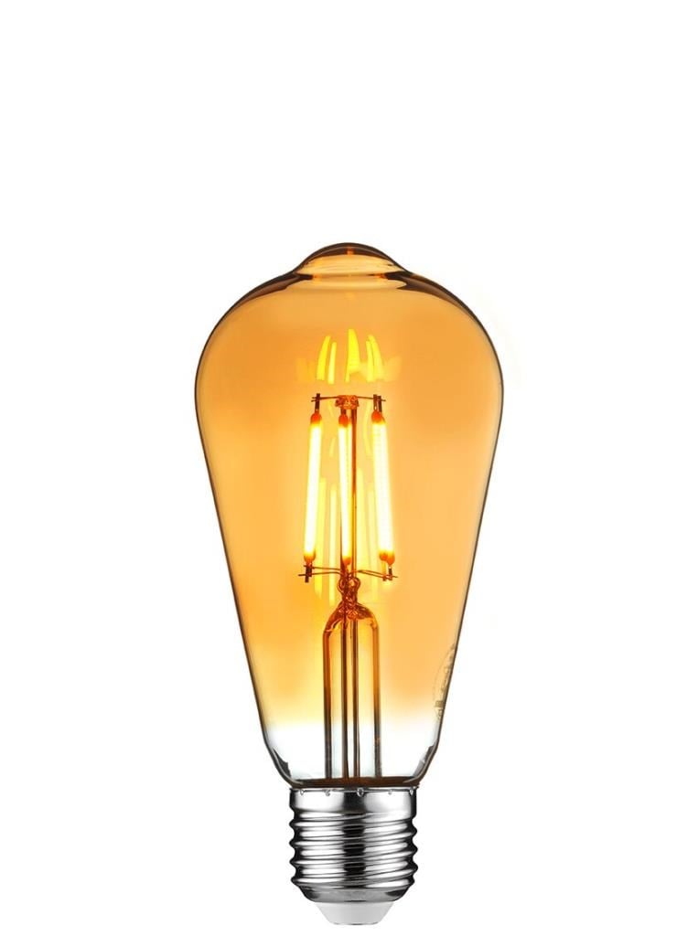Aydınlatma ÜrünleriHorozHoroz Rustıc Vıntage-6 6W E27 2200K Ampul Amber Rengi