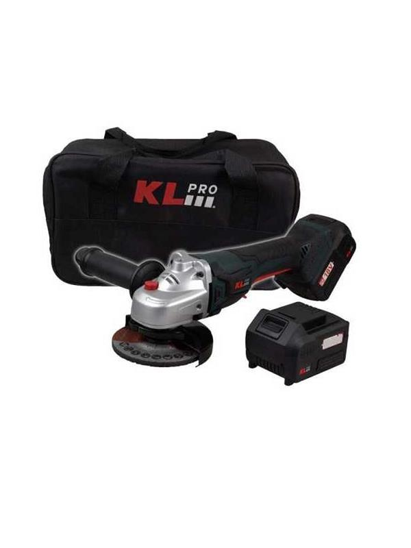 El tipi TaşlamalarKLPROKlpro Klat18B-00 18V 2x5.0 Ah Şarjlı Avuç Taşlama Kömürsüz 115 mm