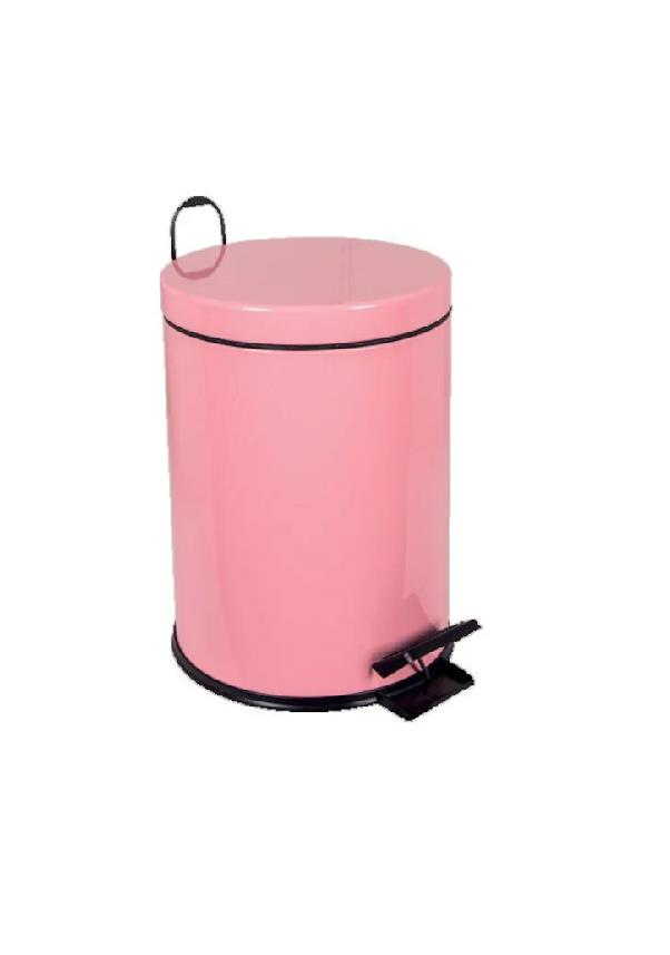 Banyo AksesuarMaxiflowMaxiflow Pedallı Pembe Çöp Kovası 5 Lt