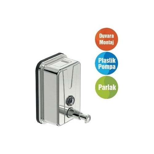 Banyo AksesuarMaxiflowMaxiflow Pirinç Pompalı Parlak Sıvı Sabunluk 500 ml 13422