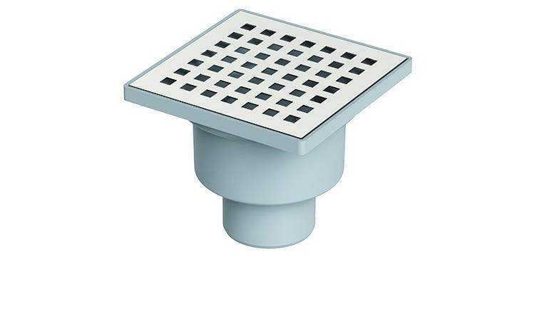 Banyo AksesuarNovaNova Yer Süzgeci Metal 10x10 Q50 Alttan Çıkışlı