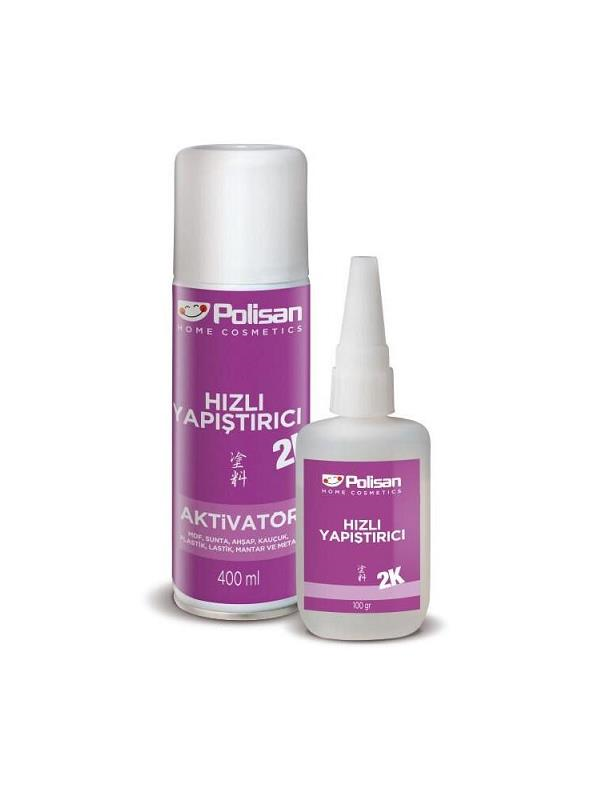Yapıştırıcı ve BantlarPOLİSANPolisan 2K Hızlı Yapıştırıcı 400 ml Aktivatör / 100 g Yapıştırıcı