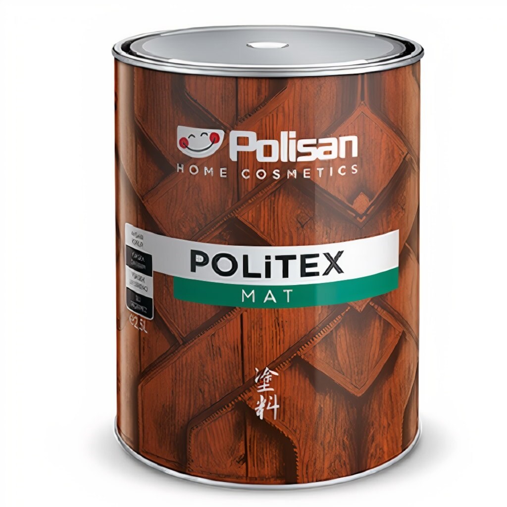 Cila & Vernik POLİSANPolisan Politex Mat Vernikli Ahşap Koruyucu 2,5 LT CEVİZ 