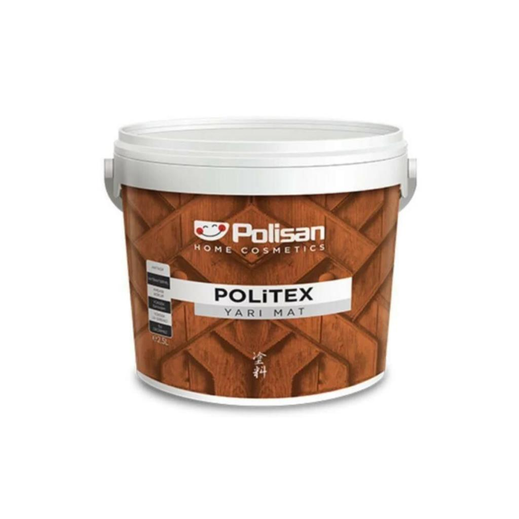 Ahşap ve Metal BoyalarıPOLİSANPolitex Su Bazlı Yarı Mat Ceviz 2.5 LT
