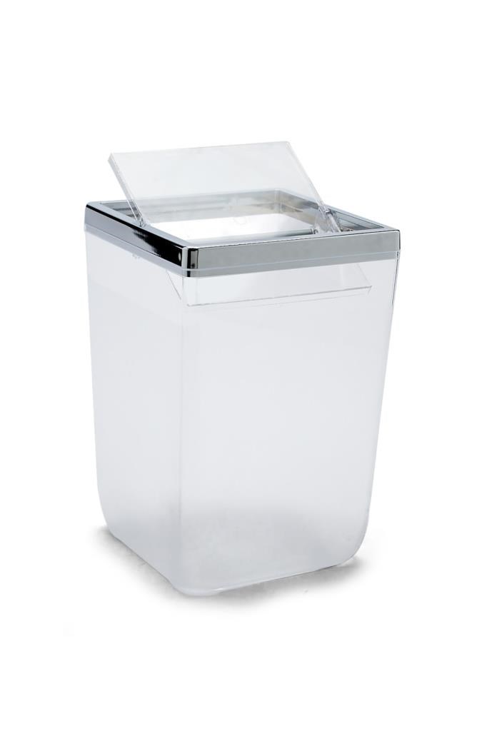 Banyo AksesuarPRİMANOVAPrimanova M-Sa13-16 Biga Çöp Kovası 6 Lt Şeffaf - Krom