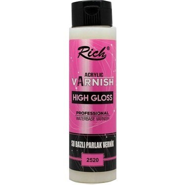 Cila & Vernik RICHRich Su Bazlı High Gloss Parlak Vernik 500 cc