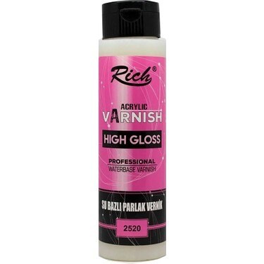 Cila & Vernik RICHRich Su Bazlı High Gloss Parlak Vernik 500 cc
