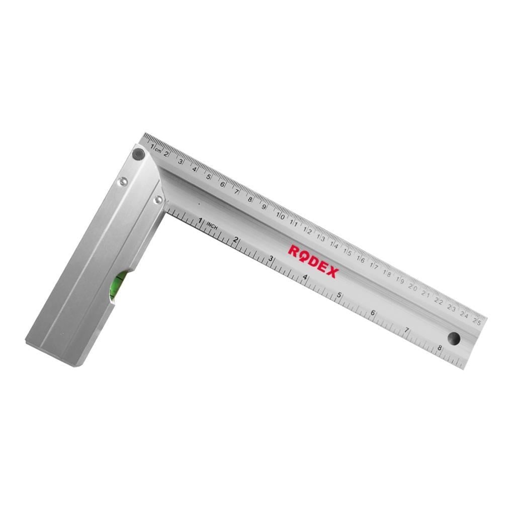 Ölçü Aletleri & TerazilerRODEXRodex Su Terazili Alüminyum Gönye 350mm