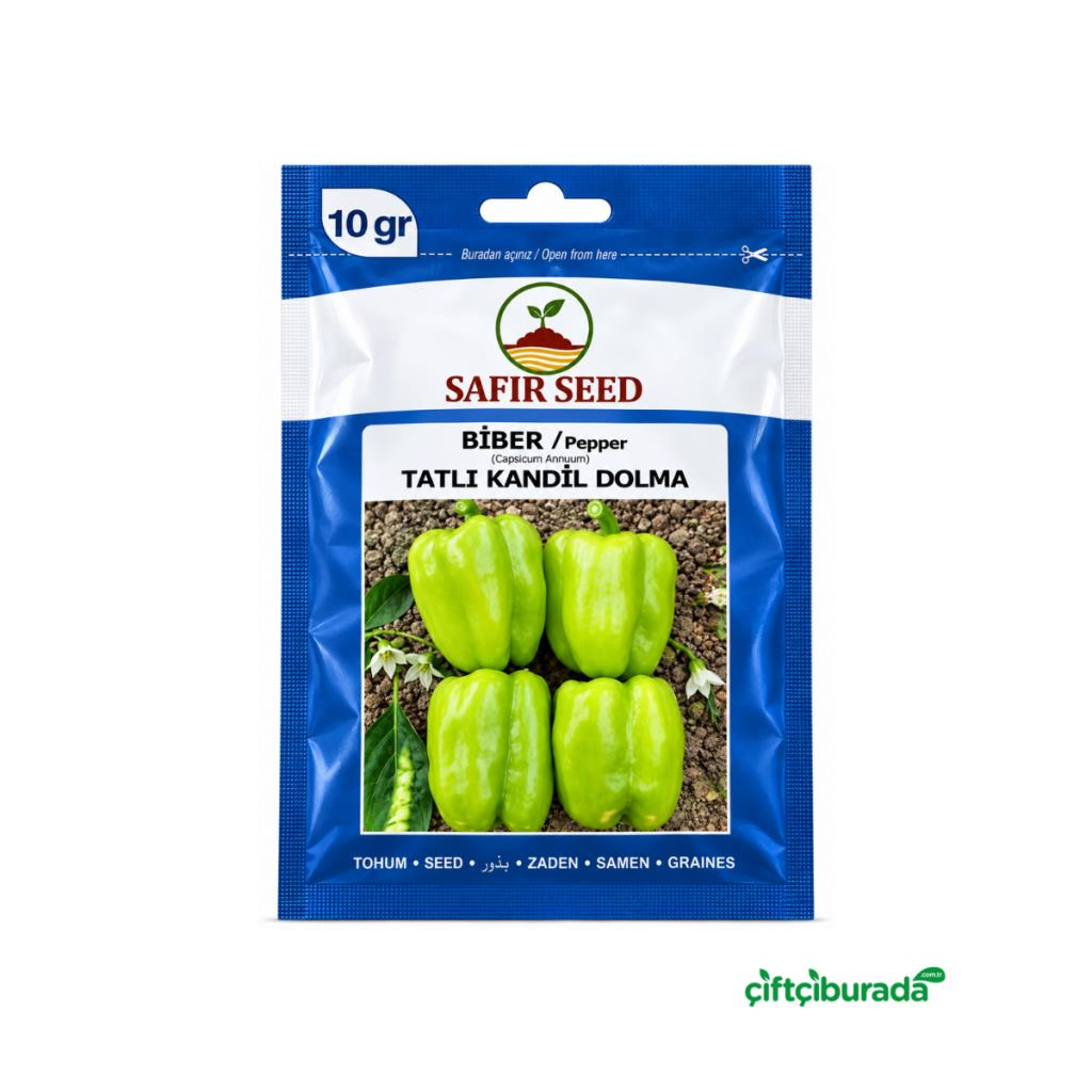 Sebze TohumlarıSafir SeedSafir Seed Tatlı Kandil Dolma Biber Tohumu 10 g